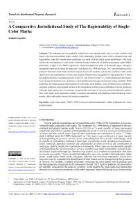 A Comparative Jurisdictional Study of The Registrability of Single-Color Marks