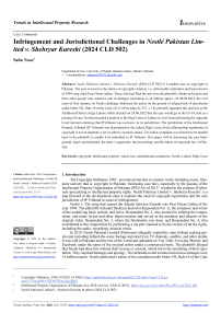 Infringement and Jurisdictional Challenges in Nestlé Pakistan Limited v. Shehryar Kureshi (2024 CLD 502)