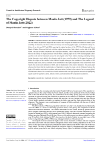 The Copyright Dispute between Maula Jatt (1979) and The Legend of Maula Jatt (2022)