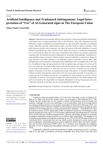 Artificial Intelligence and Trademark Infringement: Legal Interpretation of “Use” of AI-Generated signs in The European Union