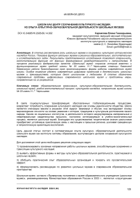 Школа как центр сохранения культурного наследия: из опыта культурно-образовательной деятельности школьных музеев
