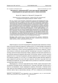 Возможность применения МТТ-теста для оценки повреждений микроводоросли при действии ртути и гамма-излучения