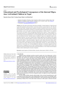 Educational and Psychological Consequences of the Internal Migration: Left-behind Children in Nepal