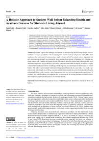 A Holistic Approach to Student Well-being: Balancing Health and Academic Success for Students Living Abroad