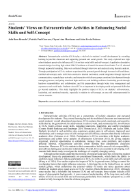 Students’ Views on Extracurricular Activities in Enhancing Social Skills and Self-Concept