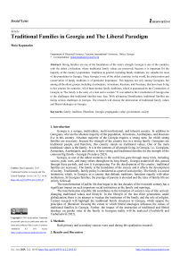 Traditional Families in Georgia and The Liberal Paradigm