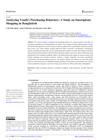 Analyzing Youth's Purchasing Behaviors: A Study on Smartphone Shopping in Bangladesh