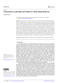 Charismatic Leadership and Followers' Risk-taking Behavior