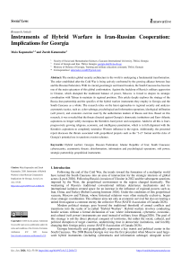 Instruments of Hybrid Warfare in Iran-Russian Cooperation: Implications for Georgia