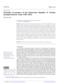 Economic Governance of the Democratic Republic of Vietnam  through Domestic Trade (1945–1954)