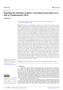 Regarding the Pathology of Others? Narrating Female Hyper-sexuality in Nymphomaniac (2014)