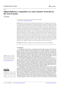 Digital Platforms, Competition Law and Consumer Protection in the Tech Economy