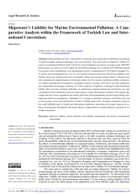 Shipowner’s Liability for Marine Environmental Pollution: A Comparative Analysis within the Framework of Turkish Law and International Conventions