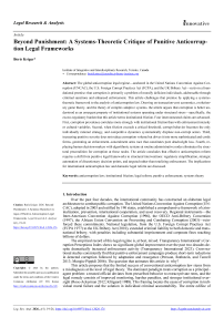 Beyond Punishment: A Systems-Theoretic Critique of Punitive Anticorruption Legal Frameworks