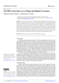 The 2026 Cybercrime Law of Oman and Digital Governance Abdulwahab