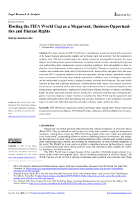 Hosting the FIFA World Cup as a Megaevent: Business Opportunities and Human Rights