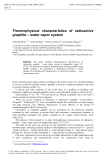 Thermophysical characteristics of radioactive graphite – water vapor system