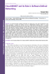 Cloud-MANET and its Role in Software-Defined Networking