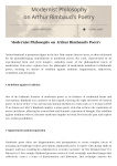 Modernist Philosophy on Arthur Rimbaud's Poetry - Alexis karpouzos