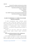 Малый и средний бизнес в условиях глобализации мировой экономики