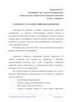 Разработка стратегии развития предприятия