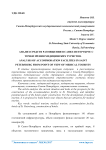 Анализ средств размещения в Санкт-Петербурге с точки зрения медицинских туристов