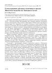 О гнездовании пёстрого каменного дрозда Monticola saxatilis на Западном Алтае