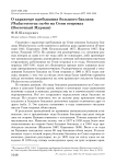 О характере пребывания большого баклана Phalacrocorax carbo на Семи островах (Восточный Мурман)