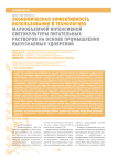 Экономическая эффективность использования в технологиях малообъемной интенсивной светокультуры питательных растворов на основе промышленно выпускаемых удобрений
