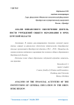 Анализ финансового обеспечения деятельности учреждений общего образования в Оренбургской области