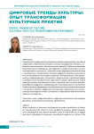 Цифровые тренды культуры: опыт трансформации культурных практик
