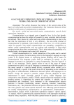 Analysis of communication of verbal and non-verbal means of communication