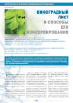 Виноградный лист и способы его консервирования