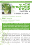 QTL анализ морфологических признаков качества у brassica rapa l