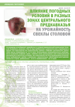 Влияние погодных условий в разных зонах центрального предкавказья на урожайность свеклы столовой