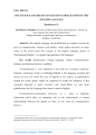 Advantages and disadvantages of globalization of the English language