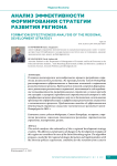 Анализ эффективности формирования стратегии развития региона