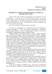 Theoretical basis of integration of teaching in primary education