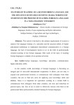 Features of teaching of a second foreign language and the influence of psycho-cognitive characteristics of students on the process of teaching foreign languages in a non-linguistic university