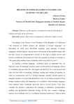The effectiveness of games in teaching and learning vocabulary