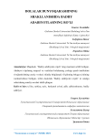 Bolalar dunyoqarashining shakllanishida badiiy adabiyotlarning ro’li