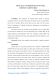Application and properties of polymer composite carbon fibers