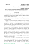 Application of innovative technologies of foreign language in the teaching of students technical specialities
