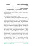 Some problems of teaching foreign language