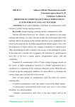 Problems of communicative skills formation in future foreign language teachers