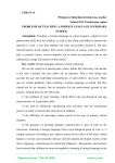 Problems of teaching a foreign language in primary school