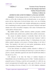 Aesthetic education in foreign language lessons