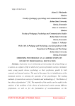 Choosing psychology as a career: study on students' professional motivation