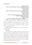 A study on teachers’ professional burnout