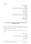 Роль и значение социально-экономической сферы в развитии региона